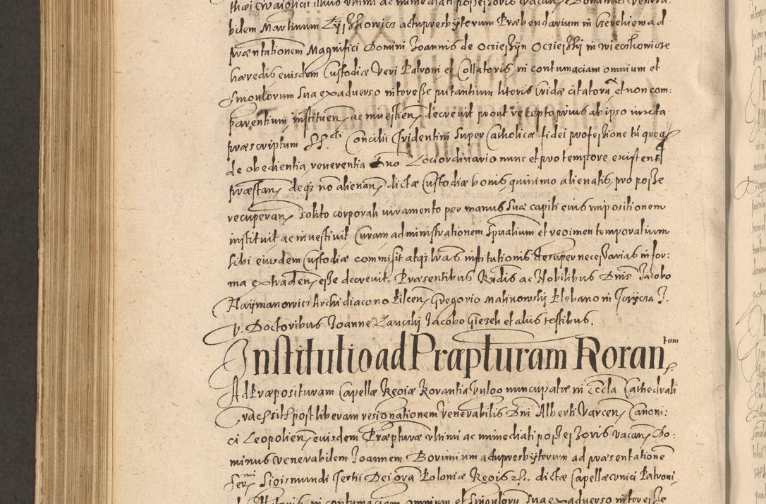 Zdjęcie nr 1178 dla obiektu archiwalnego: Acta actorum causarum obligationum institutionum, decretorum, constitutionum, quietonum, resignonum, cessionum, accaeterarum, obseruonum tam iudicialium quam extraiudicialium coram Admondo Reverendo Domino Joanne Zerzynski Canonico, Vicario in Spiritualibus et Officiali generali Cracoviensis Iudice deputati per Illustrissimum ac Reverendissimum Dominum Martinum Szyszkowski Dei et Apostolice Sedis gratia Episcopum Cracoviensis ad Annum Domini Millesimum Sexcentesimum Decimum Septimum Indicatione quindecima Pontificus SS. D. N. D. Pauli Divina providentia Papae V. foeliciter moderni anno ipsus duodecimo continuantur