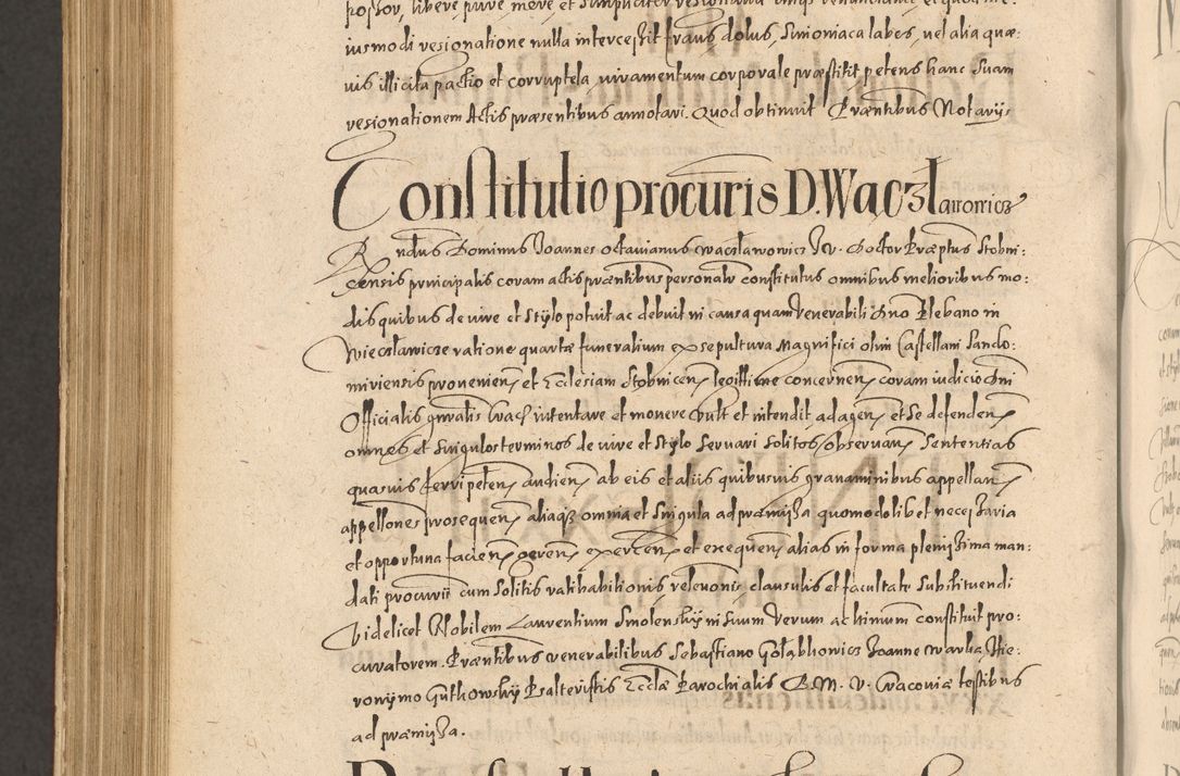 Zdjęcie nr 1176 dla obiektu archiwalnego: Acta actorum causarum obligationum institutionum, decretorum, constitutionum, quietonum, resignonum, cessionum, accaeterarum, obseruonum tam iudicialium quam extraiudicialium coram Admondo Reverendo Domino Joanne Zerzynski Canonico, Vicario in Spiritualibus et Officiali generali Cracoviensis Iudice deputati per Illustrissimum ac Reverendissimum Dominum Martinum Szyszkowski Dei et Apostolice Sedis gratia Episcopum Cracoviensis ad Annum Domini Millesimum Sexcentesimum Decimum Septimum Indicatione quindecima Pontificus SS. D. N. D. Pauli Divina providentia Papae V. foeliciter moderni anno ipsus duodecimo continuantur
