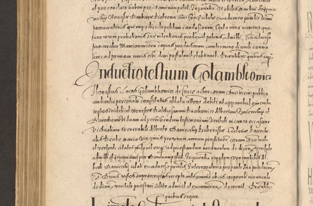 Zdjęcie nr 1174 dla obiektu archiwalnego: Acta actorum causarum obligationum institutionum, decretorum, constitutionum, quietonum, resignonum, cessionum, accaeterarum, obseruonum tam iudicialium quam extraiudicialium coram Admondo Reverendo Domino Joanne Zerzynski Canonico, Vicario in Spiritualibus et Officiali generali Cracoviensis Iudice deputati per Illustrissimum ac Reverendissimum Dominum Martinum Szyszkowski Dei et Apostolice Sedis gratia Episcopum Cracoviensis ad Annum Domini Millesimum Sexcentesimum Decimum Septimum Indicatione quindecima Pontificus SS. D. N. D. Pauli Divina providentia Papae V. foeliciter moderni anno ipsus duodecimo continuantur