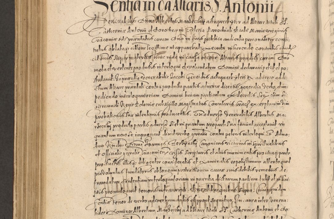 Zdjęcie nr 1172 dla obiektu archiwalnego: Acta actorum causarum obligationum institutionum, decretorum, constitutionum, quietonum, resignonum, cessionum, accaeterarum, obseruonum tam iudicialium quam extraiudicialium coram Admondo Reverendo Domino Joanne Zerzynski Canonico, Vicario in Spiritualibus et Officiali generali Cracoviensis Iudice deputati per Illustrissimum ac Reverendissimum Dominum Martinum Szyszkowski Dei et Apostolice Sedis gratia Episcopum Cracoviensis ad Annum Domini Millesimum Sexcentesimum Decimum Septimum Indicatione quindecima Pontificus SS. D. N. D. Pauli Divina providentia Papae V. foeliciter moderni anno ipsus duodecimo continuantur
