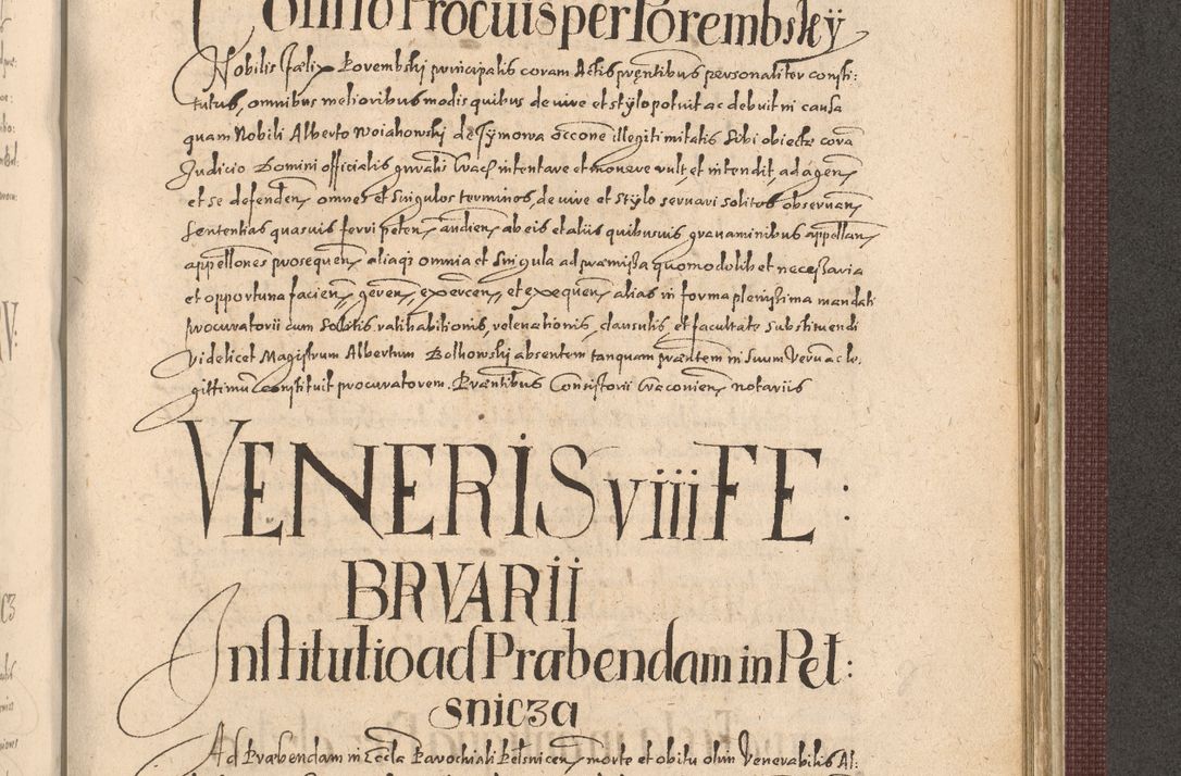 Zdjęcie nr 1159 dla obiektu archiwalnego: Acta actorum causarum obligationum institutionum, decretorum, constitutionum, quietonum, resignonum, cessionum, accaeterarum, obseruonum tam iudicialium quam extraiudicialium coram Admondo Reverendo Domino Joanne Zerzynski Canonico, Vicario in Spiritualibus et Officiali generali Cracoviensis Iudice deputati per Illustrissimum ac Reverendissimum Dominum Martinum Szyszkowski Dei et Apostolice Sedis gratia Episcopum Cracoviensis ad Annum Domini Millesimum Sexcentesimum Decimum Septimum Indicatione quindecima Pontificus SS. D. N. D. Pauli Divina providentia Papae V. foeliciter moderni anno ipsus duodecimo continuantur