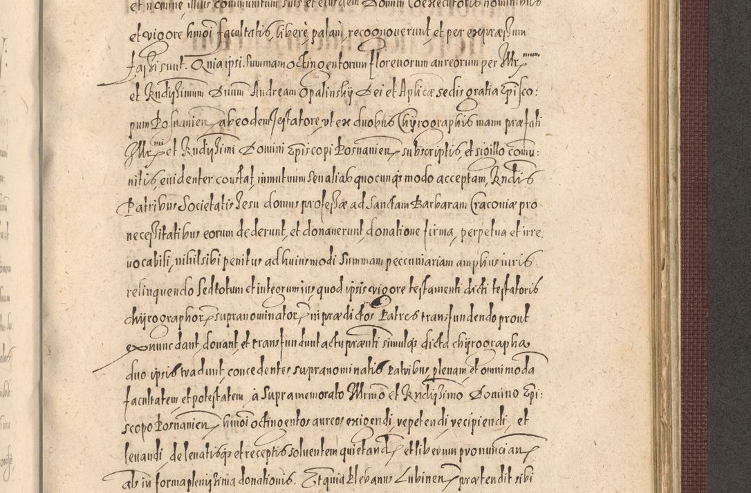 Zdjęcie nr 1145 dla obiektu archiwalnego: Acta actorum causarum obligationum institutionum, decretorum, constitutionum, quietonum, resignonum, cessionum, accaeterarum, obseruonum tam iudicialium quam extraiudicialium coram Admondo Reverendo Domino Joanne Zerzynski Canonico, Vicario in Spiritualibus et Officiali generali Cracoviensis Iudice deputati per Illustrissimum ac Reverendissimum Dominum Martinum Szyszkowski Dei et Apostolice Sedis gratia Episcopum Cracoviensis ad Annum Domini Millesimum Sexcentesimum Decimum Septimum Indicatione quindecima Pontificus SS. D. N. D. Pauli Divina providentia Papae V. foeliciter moderni anno ipsus duodecimo continuantur