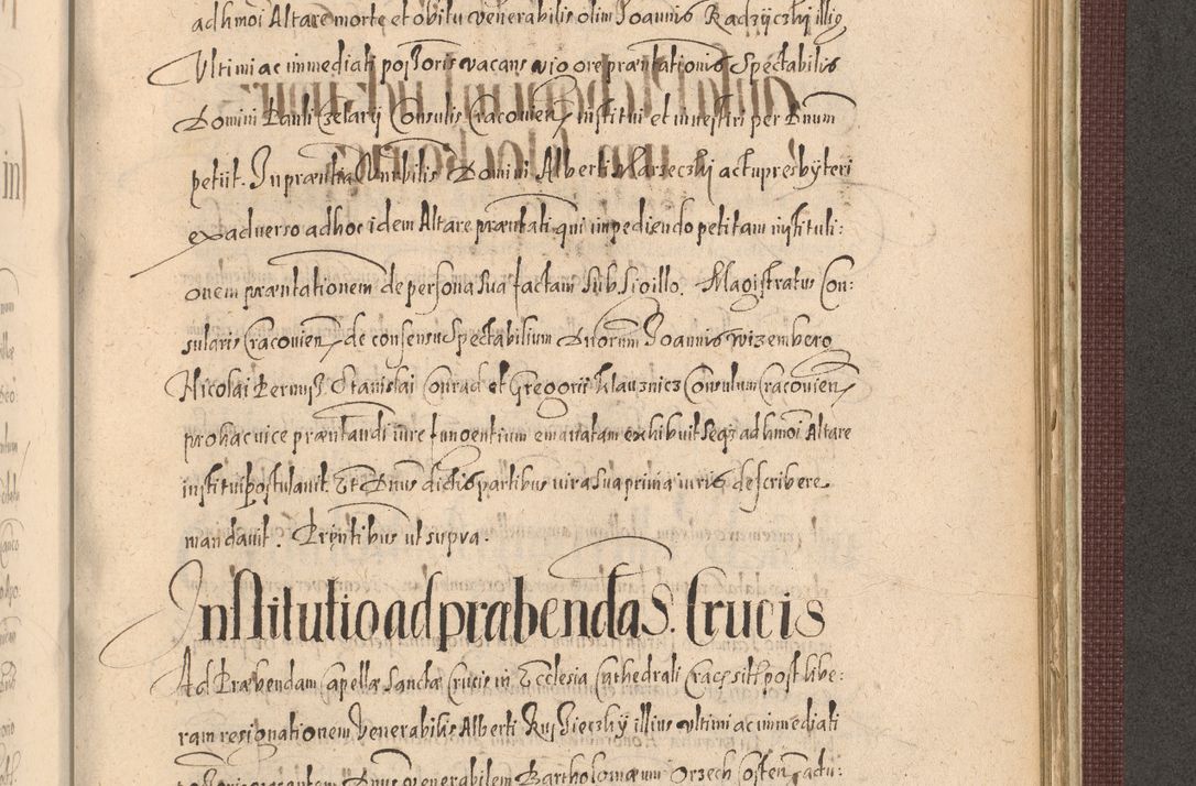 Zdjęcie nr 1141 dla obiektu archiwalnego: Acta actorum causarum obligationum institutionum, decretorum, constitutionum, quietonum, resignonum, cessionum, accaeterarum, obseruonum tam iudicialium quam extraiudicialium coram Admondo Reverendo Domino Joanne Zerzynski Canonico, Vicario in Spiritualibus et Officiali generali Cracoviensis Iudice deputati per Illustrissimum ac Reverendissimum Dominum Martinum Szyszkowski Dei et Apostolice Sedis gratia Episcopum Cracoviensis ad Annum Domini Millesimum Sexcentesimum Decimum Septimum Indicatione quindecima Pontificus SS. D. N. D. Pauli Divina providentia Papae V. foeliciter moderni anno ipsus duodecimo continuantur