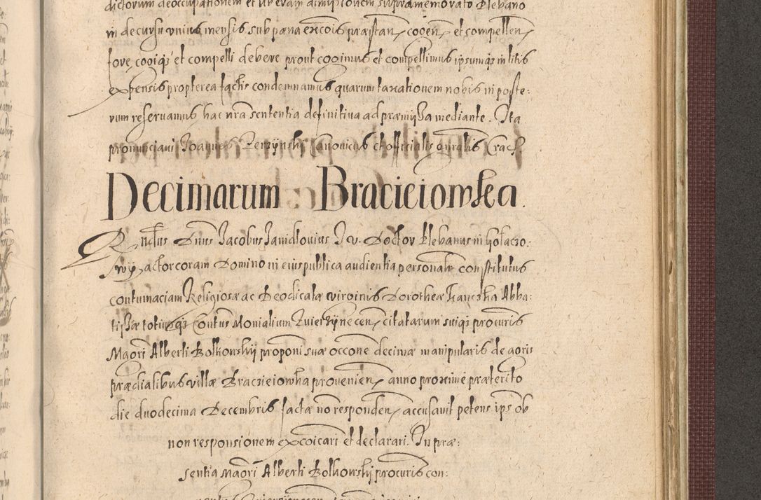 Zdjęcie nr 1123 dla obiektu archiwalnego: Acta actorum causarum obligationum institutionum, decretorum, constitutionum, quietonum, resignonum, cessionum, accaeterarum, obseruonum tam iudicialium quam extraiudicialium coram Admondo Reverendo Domino Joanne Zerzynski Canonico, Vicario in Spiritualibus et Officiali generali Cracoviensis Iudice deputati per Illustrissimum ac Reverendissimum Dominum Martinum Szyszkowski Dei et Apostolice Sedis gratia Episcopum Cracoviensis ad Annum Domini Millesimum Sexcentesimum Decimum Septimum Indicatione quindecima Pontificus SS. D. N. D. Pauli Divina providentia Papae V. foeliciter moderni anno ipsus duodecimo continuantur