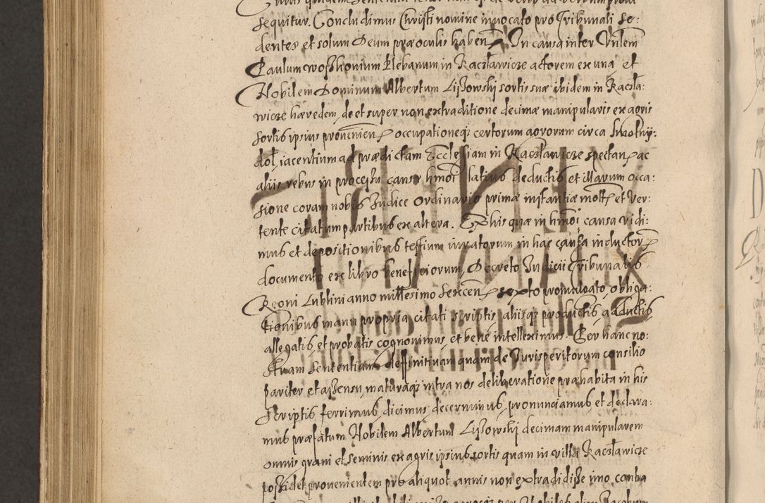 Zdjęcie nr 1122 dla obiektu archiwalnego: Acta actorum causarum obligationum institutionum, decretorum, constitutionum, quietonum, resignonum, cessionum, accaeterarum, obseruonum tam iudicialium quam extraiudicialium coram Admondo Reverendo Domino Joanne Zerzynski Canonico, Vicario in Spiritualibus et Officiali generali Cracoviensis Iudice deputati per Illustrissimum ac Reverendissimum Dominum Martinum Szyszkowski Dei et Apostolice Sedis gratia Episcopum Cracoviensis ad Annum Domini Millesimum Sexcentesimum Decimum Septimum Indicatione quindecima Pontificus SS. D. N. D. Pauli Divina providentia Papae V. foeliciter moderni anno ipsus duodecimo continuantur