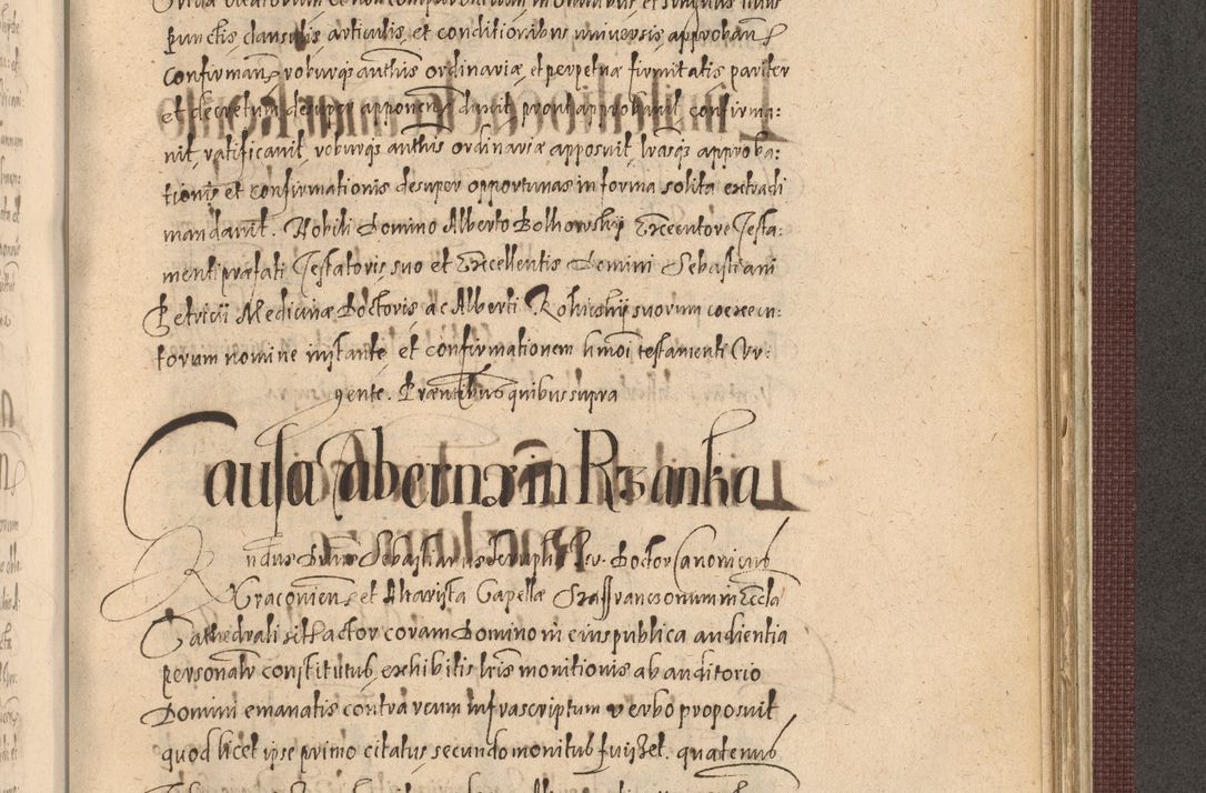 Zdjęcie nr 1117 dla obiektu archiwalnego: Acta actorum causarum obligationum institutionum, decretorum, constitutionum, quietonum, resignonum, cessionum, accaeterarum, obseruonum tam iudicialium quam extraiudicialium coram Admondo Reverendo Domino Joanne Zerzynski Canonico, Vicario in Spiritualibus et Officiali generali Cracoviensis Iudice deputati per Illustrissimum ac Reverendissimum Dominum Martinum Szyszkowski Dei et Apostolice Sedis gratia Episcopum Cracoviensis ad Annum Domini Millesimum Sexcentesimum Decimum Septimum Indicatione quindecima Pontificus SS. D. N. D. Pauli Divina providentia Papae V. foeliciter moderni anno ipsus duodecimo continuantur