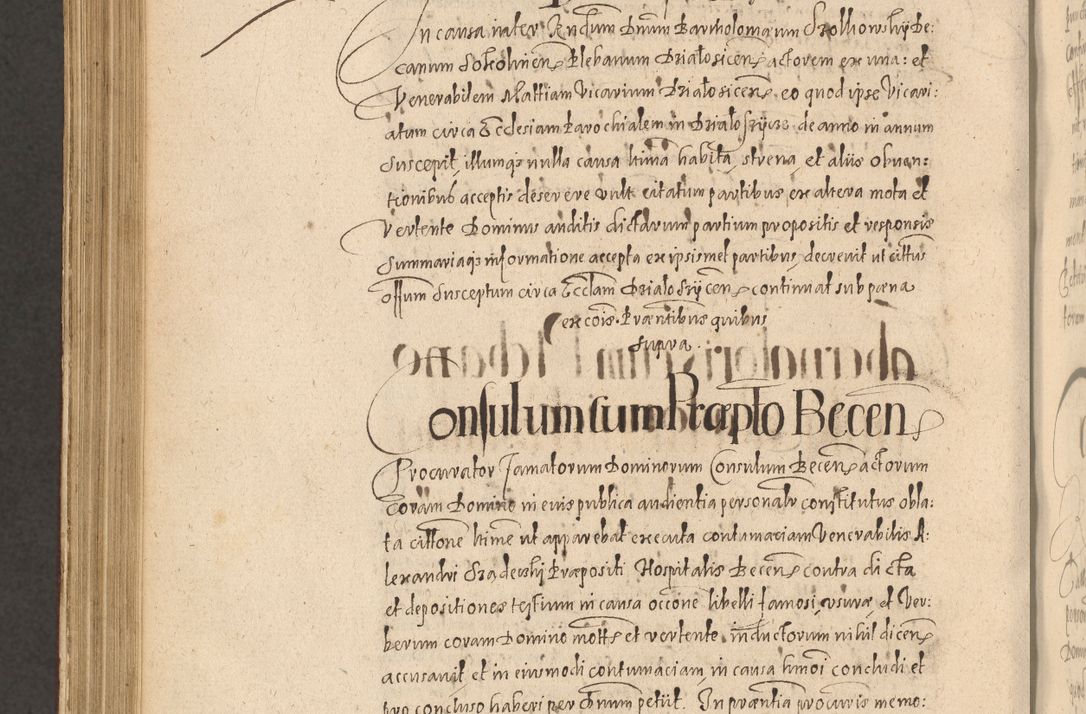 Zdjęcie nr 1116 dla obiektu archiwalnego: Acta actorum causarum obligationum institutionum, decretorum, constitutionum, quietonum, resignonum, cessionum, accaeterarum, obseruonum tam iudicialium quam extraiudicialium coram Admondo Reverendo Domino Joanne Zerzynski Canonico, Vicario in Spiritualibus et Officiali generali Cracoviensis Iudice deputati per Illustrissimum ac Reverendissimum Dominum Martinum Szyszkowski Dei et Apostolice Sedis gratia Episcopum Cracoviensis ad Annum Domini Millesimum Sexcentesimum Decimum Septimum Indicatione quindecima Pontificus SS. D. N. D. Pauli Divina providentia Papae V. foeliciter moderni anno ipsus duodecimo continuantur