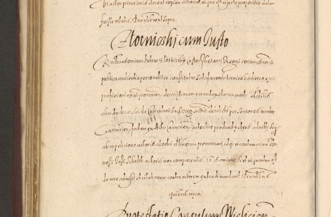 Zdjęcie nr 1550 dla obiektu archiwalnego: Acta actorum causarum obligationum institutionum, decretorum, constitutionum, quietonum, resignonum, cessionum, accaeterarum, obseruonum tam iudicialium quam extraiudicialium coram Admondo Reverendo Domino Joanne Zerzynski Canonico, Vicario in Spiritualibus et Officiali generali Cracoviensis Iudice deputati per Illustrissimum ac Reverendissimum Dominum Martinum Szyszkowski Dei et Apostolice Sedis gratia Episcopum Cracoviensis ad Annum Domini Millesimum Sexcentesimum Decimum Septimum Indicatione quindecima Pontificus SS. D. N. D. Pauli Divina providentia Papae V. foeliciter moderni anno ipsus duodecimo continuantur