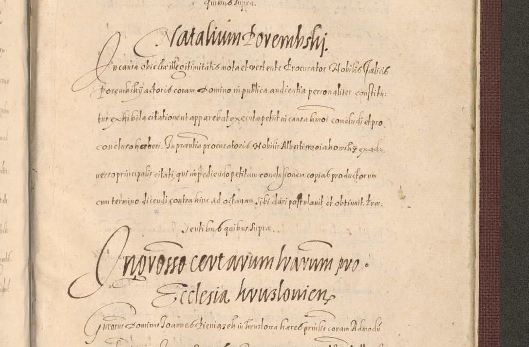 Zdjęcie nr 1539 dla obiektu archiwalnego: Acta actorum causarum obligationum institutionum, decretorum, constitutionum, quietonum, resignonum, cessionum, accaeterarum, obseruonum tam iudicialium quam extraiudicialium coram Admondo Reverendo Domino Joanne Zerzynski Canonico, Vicario in Spiritualibus et Officiali generali Cracoviensis Iudice deputati per Illustrissimum ac Reverendissimum Dominum Martinum Szyszkowski Dei et Apostolice Sedis gratia Episcopum Cracoviensis ad Annum Domini Millesimum Sexcentesimum Decimum Septimum Indicatione quindecima Pontificus SS. D. N. D. Pauli Divina providentia Papae V. foeliciter moderni anno ipsus duodecimo continuantur