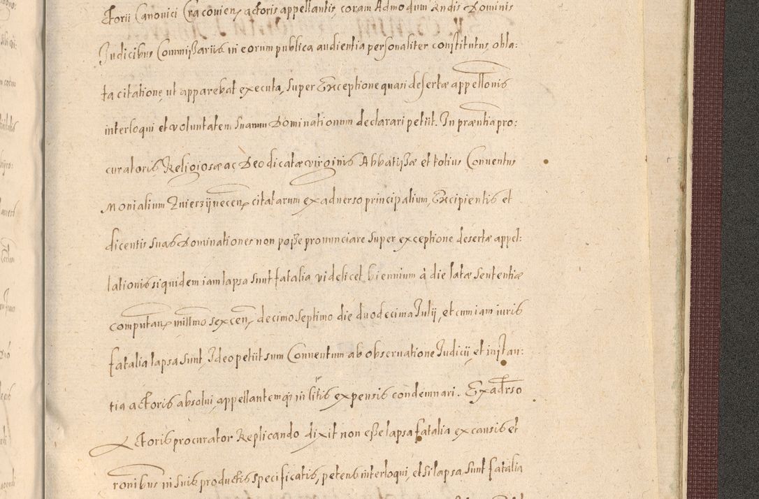 Zdjęcie nr 1537 dla obiektu archiwalnego: Acta actorum causarum obligationum institutionum, decretorum, constitutionum, quietonum, resignonum, cessionum, accaeterarum, obseruonum tam iudicialium quam extraiudicialium coram Admondo Reverendo Domino Joanne Zerzynski Canonico, Vicario in Spiritualibus et Officiali generali Cracoviensis Iudice deputati per Illustrissimum ac Reverendissimum Dominum Martinum Szyszkowski Dei et Apostolice Sedis gratia Episcopum Cracoviensis ad Annum Domini Millesimum Sexcentesimum Decimum Septimum Indicatione quindecima Pontificus SS. D. N. D. Pauli Divina providentia Papae V. foeliciter moderni anno ipsus duodecimo continuantur