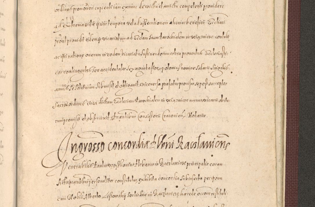 Zdjęcie nr 1525 dla obiektu archiwalnego: Acta actorum causarum obligationum institutionum, decretorum, constitutionum, quietonum, resignonum, cessionum, accaeterarum, obseruonum tam iudicialium quam extraiudicialium coram Admondo Reverendo Domino Joanne Zerzynski Canonico, Vicario in Spiritualibus et Officiali generali Cracoviensis Iudice deputati per Illustrissimum ac Reverendissimum Dominum Martinum Szyszkowski Dei et Apostolice Sedis gratia Episcopum Cracoviensis ad Annum Domini Millesimum Sexcentesimum Decimum Septimum Indicatione quindecima Pontificus SS. D. N. D. Pauli Divina providentia Papae V. foeliciter moderni anno ipsus duodecimo continuantur
