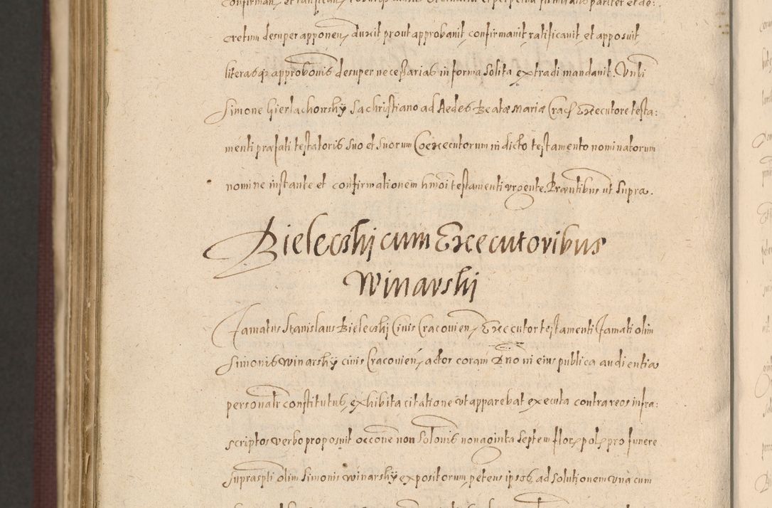 Zdjęcie nr 1518 dla obiektu archiwalnego: Acta actorum causarum obligationum institutionum, decretorum, constitutionum, quietonum, resignonum, cessionum, accaeterarum, obseruonum tam iudicialium quam extraiudicialium coram Admondo Reverendo Domino Joanne Zerzynski Canonico, Vicario in Spiritualibus et Officiali generali Cracoviensis Iudice deputati per Illustrissimum ac Reverendissimum Dominum Martinum Szyszkowski Dei et Apostolice Sedis gratia Episcopum Cracoviensis ad Annum Domini Millesimum Sexcentesimum Decimum Septimum Indicatione quindecima Pontificus SS. D. N. D. Pauli Divina providentia Papae V. foeliciter moderni anno ipsus duodecimo continuantur