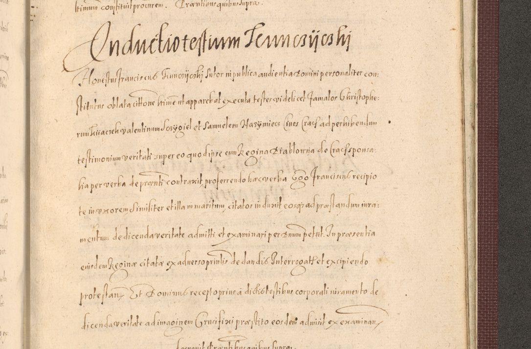 Zdjęcie nr 1517 dla obiektu archiwalnego: Acta actorum causarum obligationum institutionum, decretorum, constitutionum, quietonum, resignonum, cessionum, accaeterarum, obseruonum tam iudicialium quam extraiudicialium coram Admondo Reverendo Domino Joanne Zerzynski Canonico, Vicario in Spiritualibus et Officiali generali Cracoviensis Iudice deputati per Illustrissimum ac Reverendissimum Dominum Martinum Szyszkowski Dei et Apostolice Sedis gratia Episcopum Cracoviensis ad Annum Domini Millesimum Sexcentesimum Decimum Septimum Indicatione quindecima Pontificus SS. D. N. D. Pauli Divina providentia Papae V. foeliciter moderni anno ipsus duodecimo continuantur