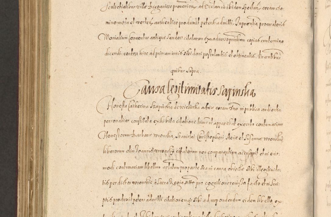 Zdjęcie nr 1516 dla obiektu archiwalnego: Acta actorum causarum obligationum institutionum, decretorum, constitutionum, quietonum, resignonum, cessionum, accaeterarum, obseruonum tam iudicialium quam extraiudicialium coram Admondo Reverendo Domino Joanne Zerzynski Canonico, Vicario in Spiritualibus et Officiali generali Cracoviensis Iudice deputati per Illustrissimum ac Reverendissimum Dominum Martinum Szyszkowski Dei et Apostolice Sedis gratia Episcopum Cracoviensis ad Annum Domini Millesimum Sexcentesimum Decimum Septimum Indicatione quindecima Pontificus SS. D. N. D. Pauli Divina providentia Papae V. foeliciter moderni anno ipsus duodecimo continuantur