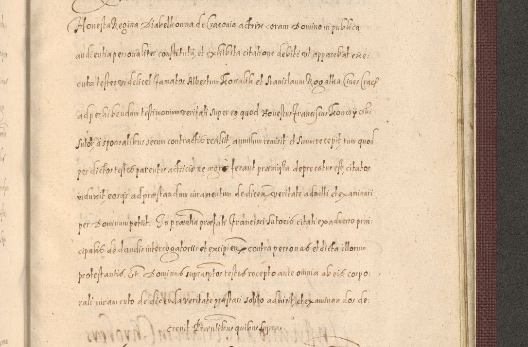 Zdjęcie nr 1513 dla obiektu archiwalnego: Acta actorum causarum obligationum institutionum, decretorum, constitutionum, quietonum, resignonum, cessionum, accaeterarum, obseruonum tam iudicialium quam extraiudicialium coram Admondo Reverendo Domino Joanne Zerzynski Canonico, Vicario in Spiritualibus et Officiali generali Cracoviensis Iudice deputati per Illustrissimum ac Reverendissimum Dominum Martinum Szyszkowski Dei et Apostolice Sedis gratia Episcopum Cracoviensis ad Annum Domini Millesimum Sexcentesimum Decimum Septimum Indicatione quindecima Pontificus SS. D. N. D. Pauli Divina providentia Papae V. foeliciter moderni anno ipsus duodecimo continuantur