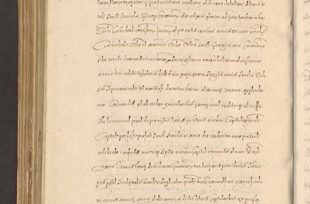 Zdjęcie nr 1498 dla obiektu archiwalnego: Acta actorum causarum obligationum institutionum, decretorum, constitutionum, quietonum, resignonum, cessionum, accaeterarum, obseruonum tam iudicialium quam extraiudicialium coram Admondo Reverendo Domino Joanne Zerzynski Canonico, Vicario in Spiritualibus et Officiali generali Cracoviensis Iudice deputati per Illustrissimum ac Reverendissimum Dominum Martinum Szyszkowski Dei et Apostolice Sedis gratia Episcopum Cracoviensis ad Annum Domini Millesimum Sexcentesimum Decimum Septimum Indicatione quindecima Pontificus SS. D. N. D. Pauli Divina providentia Papae V. foeliciter moderni anno ipsus duodecimo continuantur