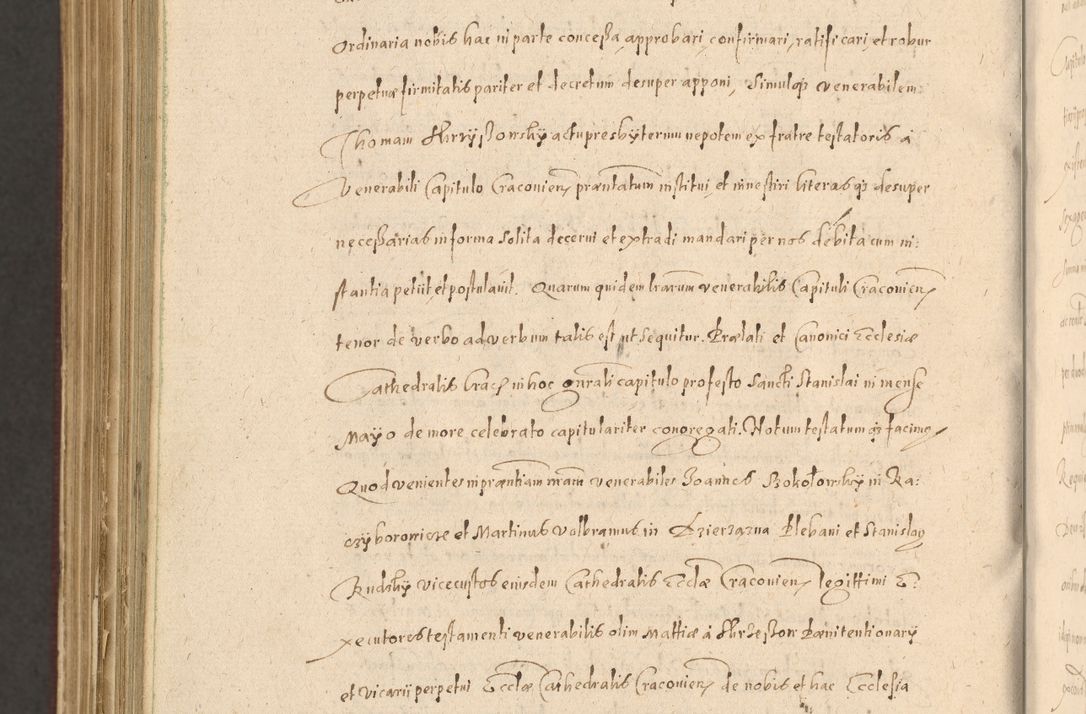 Zdjęcie nr 1494 dla obiektu archiwalnego: Acta actorum causarum obligationum institutionum, decretorum, constitutionum, quietonum, resignonum, cessionum, accaeterarum, obseruonum tam iudicialium quam extraiudicialium coram Admondo Reverendo Domino Joanne Zerzynski Canonico, Vicario in Spiritualibus et Officiali generali Cracoviensis Iudice deputati per Illustrissimum ac Reverendissimum Dominum Martinum Szyszkowski Dei et Apostolice Sedis gratia Episcopum Cracoviensis ad Annum Domini Millesimum Sexcentesimum Decimum Septimum Indicatione quindecima Pontificus SS. D. N. D. Pauli Divina providentia Papae V. foeliciter moderni anno ipsus duodecimo continuantur