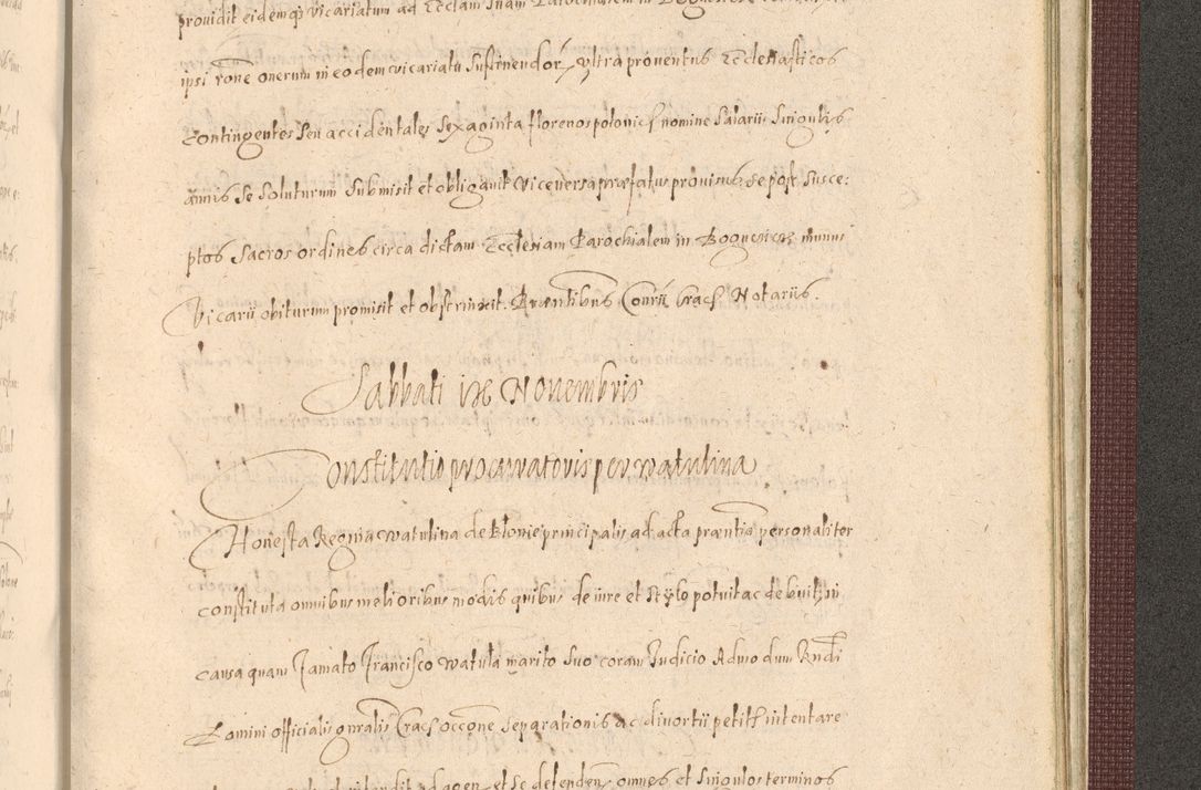 Zdjęcie nr 1489 dla obiektu archiwalnego: Acta actorum causarum obligationum institutionum, decretorum, constitutionum, quietonum, resignonum, cessionum, accaeterarum, obseruonum tam iudicialium quam extraiudicialium coram Admondo Reverendo Domino Joanne Zerzynski Canonico, Vicario in Spiritualibus et Officiali generali Cracoviensis Iudice deputati per Illustrissimum ac Reverendissimum Dominum Martinum Szyszkowski Dei et Apostolice Sedis gratia Episcopum Cracoviensis ad Annum Domini Millesimum Sexcentesimum Decimum Septimum Indicatione quindecima Pontificus SS. D. N. D. Pauli Divina providentia Papae V. foeliciter moderni anno ipsus duodecimo continuantur