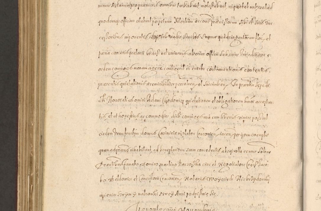 Zdjęcie nr 1488 dla obiektu archiwalnego: Acta actorum causarum obligationum institutionum, decretorum, constitutionum, quietonum, resignonum, cessionum, accaeterarum, obseruonum tam iudicialium quam extraiudicialium coram Admondo Reverendo Domino Joanne Zerzynski Canonico, Vicario in Spiritualibus et Officiali generali Cracoviensis Iudice deputati per Illustrissimum ac Reverendissimum Dominum Martinum Szyszkowski Dei et Apostolice Sedis gratia Episcopum Cracoviensis ad Annum Domini Millesimum Sexcentesimum Decimum Septimum Indicatione quindecima Pontificus SS. D. N. D. Pauli Divina providentia Papae V. foeliciter moderni anno ipsus duodecimo continuantur