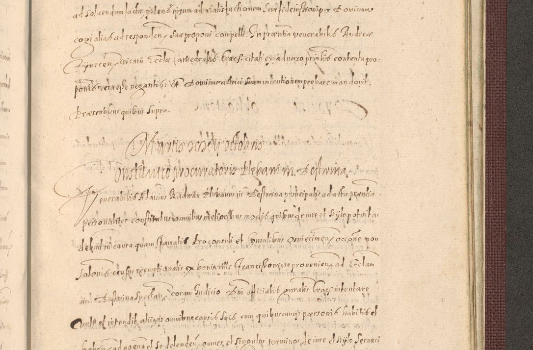 Zdjęcie nr 1481 dla obiektu archiwalnego: Acta actorum causarum obligationum institutionum, decretorum, constitutionum, quietonum, resignonum, cessionum, accaeterarum, obseruonum tam iudicialium quam extraiudicialium coram Admondo Reverendo Domino Joanne Zerzynski Canonico, Vicario in Spiritualibus et Officiali generali Cracoviensis Iudice deputati per Illustrissimum ac Reverendissimum Dominum Martinum Szyszkowski Dei et Apostolice Sedis gratia Episcopum Cracoviensis ad Annum Domini Millesimum Sexcentesimum Decimum Septimum Indicatione quindecima Pontificus SS. D. N. D. Pauli Divina providentia Papae V. foeliciter moderni anno ipsus duodecimo continuantur