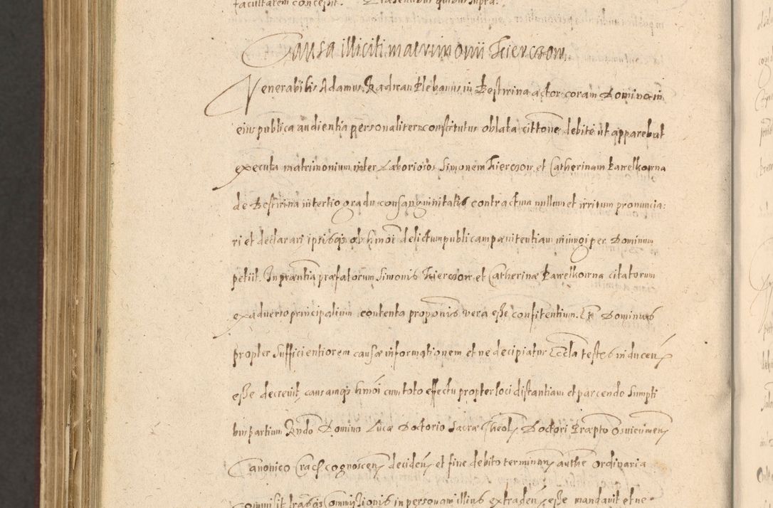 Zdjęcie nr 1480 dla obiektu archiwalnego: Acta actorum causarum obligationum institutionum, decretorum, constitutionum, quietonum, resignonum, cessionum, accaeterarum, obseruonum tam iudicialium quam extraiudicialium coram Admondo Reverendo Domino Joanne Zerzynski Canonico, Vicario in Spiritualibus et Officiali generali Cracoviensis Iudice deputati per Illustrissimum ac Reverendissimum Dominum Martinum Szyszkowski Dei et Apostolice Sedis gratia Episcopum Cracoviensis ad Annum Domini Millesimum Sexcentesimum Decimum Septimum Indicatione quindecima Pontificus SS. D. N. D. Pauli Divina providentia Papae V. foeliciter moderni anno ipsus duodecimo continuantur