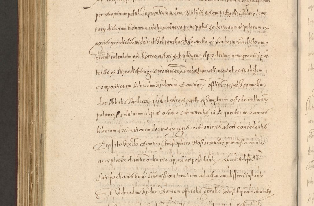 Zdjęcie nr 1462 dla obiektu archiwalnego: Acta actorum causarum obligationum institutionum, decretorum, constitutionum, quietonum, resignonum, cessionum, accaeterarum, obseruonum tam iudicialium quam extraiudicialium coram Admondo Reverendo Domino Joanne Zerzynski Canonico, Vicario in Spiritualibus et Officiali generali Cracoviensis Iudice deputati per Illustrissimum ac Reverendissimum Dominum Martinum Szyszkowski Dei et Apostolice Sedis gratia Episcopum Cracoviensis ad Annum Domini Millesimum Sexcentesimum Decimum Septimum Indicatione quindecima Pontificus SS. D. N. D. Pauli Divina providentia Papae V. foeliciter moderni anno ipsus duodecimo continuantur