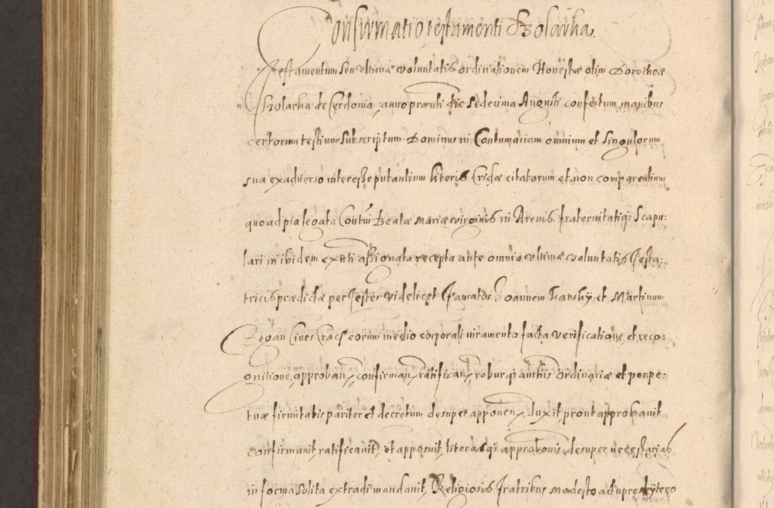 Zdjęcie nr 1446 dla obiektu archiwalnego: Acta actorum causarum obligationum institutionum, decretorum, constitutionum, quietonum, resignonum, cessionum, accaeterarum, obseruonum tam iudicialium quam extraiudicialium coram Admondo Reverendo Domino Joanne Zerzynski Canonico, Vicario in Spiritualibus et Officiali generali Cracoviensis Iudice deputati per Illustrissimum ac Reverendissimum Dominum Martinum Szyszkowski Dei et Apostolice Sedis gratia Episcopum Cracoviensis ad Annum Domini Millesimum Sexcentesimum Decimum Septimum Indicatione quindecima Pontificus SS. D. N. D. Pauli Divina providentia Papae V. foeliciter moderni anno ipsus duodecimo continuantur