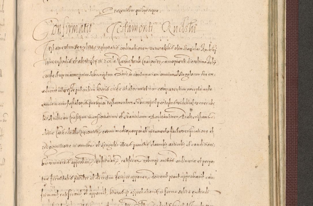 Zdjęcie nr 1423 dla obiektu archiwalnego: Acta actorum causarum obligationum institutionum, decretorum, constitutionum, quietonum, resignonum, cessionum, accaeterarum, obseruonum tam iudicialium quam extraiudicialium coram Admondo Reverendo Domino Joanne Zerzynski Canonico, Vicario in Spiritualibus et Officiali generali Cracoviensis Iudice deputati per Illustrissimum ac Reverendissimum Dominum Martinum Szyszkowski Dei et Apostolice Sedis gratia Episcopum Cracoviensis ad Annum Domini Millesimum Sexcentesimum Decimum Septimum Indicatione quindecima Pontificus SS. D. N. D. Pauli Divina providentia Papae V. foeliciter moderni anno ipsus duodecimo continuantur