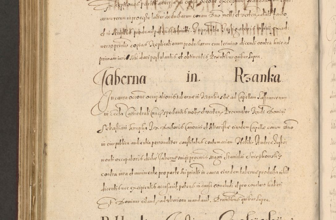 Zdjęcie nr 1422 dla obiektu archiwalnego: Acta actorum causarum obligationum institutionum, decretorum, constitutionum, quietonum, resignonum, cessionum, accaeterarum, obseruonum tam iudicialium quam extraiudicialium coram Admondo Reverendo Domino Joanne Zerzynski Canonico, Vicario in Spiritualibus et Officiali generali Cracoviensis Iudice deputati per Illustrissimum ac Reverendissimum Dominum Martinum Szyszkowski Dei et Apostolice Sedis gratia Episcopum Cracoviensis ad Annum Domini Millesimum Sexcentesimum Decimum Septimum Indicatione quindecima Pontificus SS. D. N. D. Pauli Divina providentia Papae V. foeliciter moderni anno ipsus duodecimo continuantur