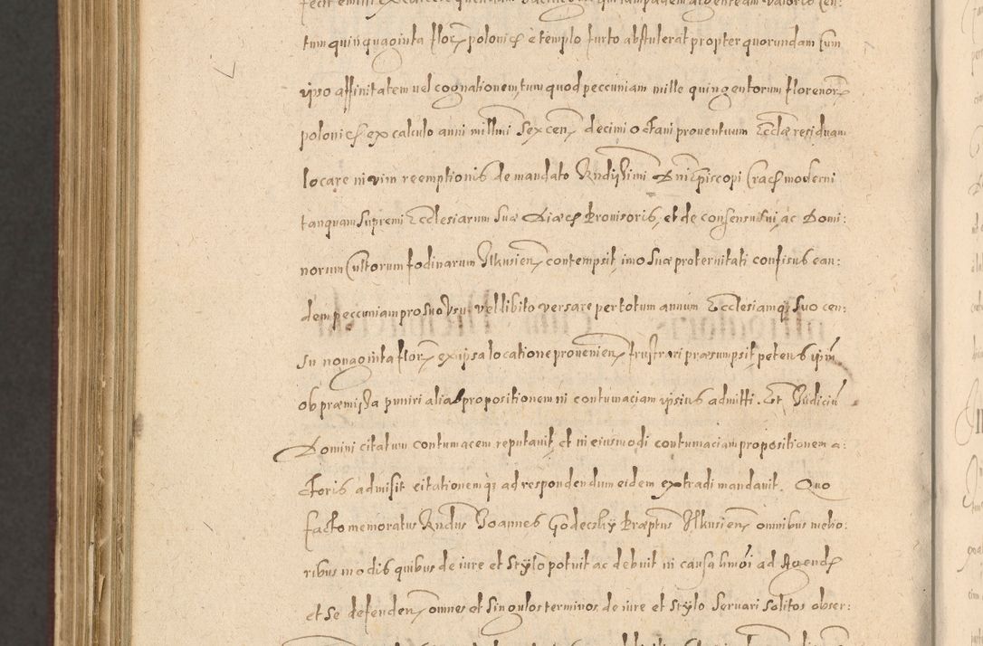 Zdjęcie nr 1412 dla obiektu archiwalnego: Acta actorum causarum obligationum institutionum, decretorum, constitutionum, quietonum, resignonum, cessionum, accaeterarum, obseruonum tam iudicialium quam extraiudicialium coram Admondo Reverendo Domino Joanne Zerzynski Canonico, Vicario in Spiritualibus et Officiali generali Cracoviensis Iudice deputati per Illustrissimum ac Reverendissimum Dominum Martinum Szyszkowski Dei et Apostolice Sedis gratia Episcopum Cracoviensis ad Annum Domini Millesimum Sexcentesimum Decimum Septimum Indicatione quindecima Pontificus SS. D. N. D. Pauli Divina providentia Papae V. foeliciter moderni anno ipsus duodecimo continuantur