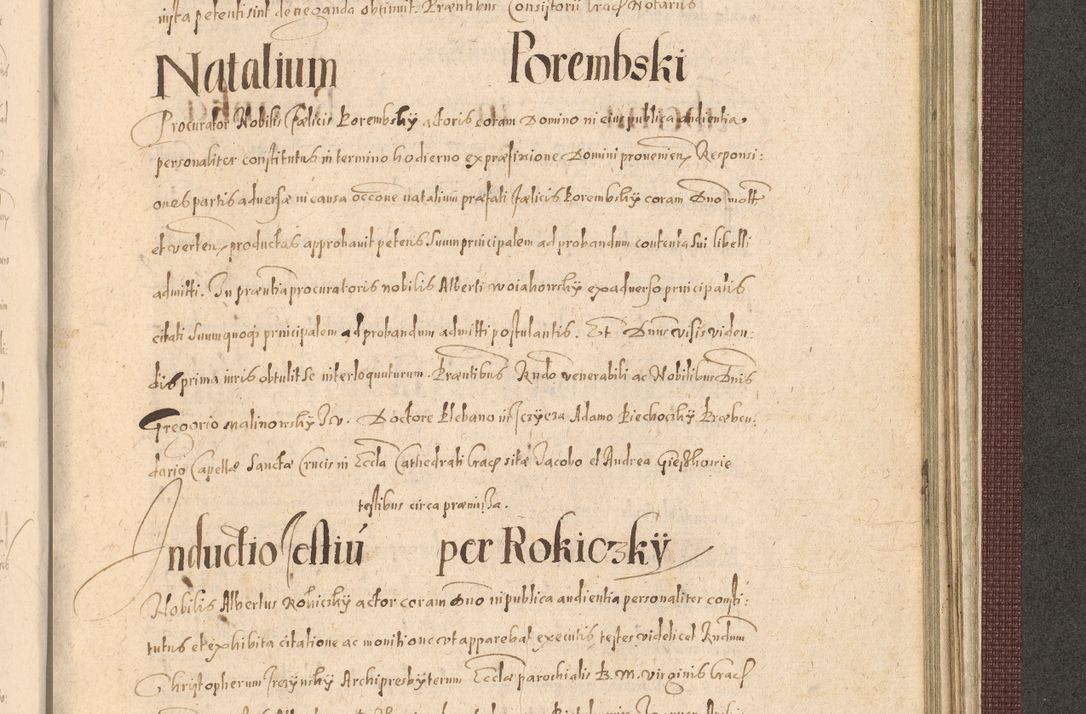 Zdjęcie nr 1405 dla obiektu archiwalnego: Acta actorum causarum obligationum institutionum, decretorum, constitutionum, quietonum, resignonum, cessionum, accaeterarum, obseruonum tam iudicialium quam extraiudicialium coram Admondo Reverendo Domino Joanne Zerzynski Canonico, Vicario in Spiritualibus et Officiali generali Cracoviensis Iudice deputati per Illustrissimum ac Reverendissimum Dominum Martinum Szyszkowski Dei et Apostolice Sedis gratia Episcopum Cracoviensis ad Annum Domini Millesimum Sexcentesimum Decimum Septimum Indicatione quindecima Pontificus SS. D. N. D. Pauli Divina providentia Papae V. foeliciter moderni anno ipsus duodecimo continuantur