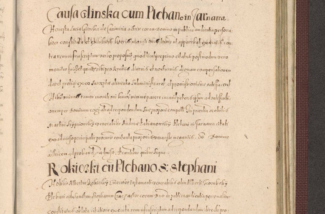 Zdjęcie nr 1389 dla obiektu archiwalnego: Acta actorum causarum obligationum institutionum, decretorum, constitutionum, quietonum, resignonum, cessionum, accaeterarum, obseruonum tam iudicialium quam extraiudicialium coram Admondo Reverendo Domino Joanne Zerzynski Canonico, Vicario in Spiritualibus et Officiali generali Cracoviensis Iudice deputati per Illustrissimum ac Reverendissimum Dominum Martinum Szyszkowski Dei et Apostolice Sedis gratia Episcopum Cracoviensis ad Annum Domini Millesimum Sexcentesimum Decimum Septimum Indicatione quindecima Pontificus SS. D. N. D. Pauli Divina providentia Papae V. foeliciter moderni anno ipsus duodecimo continuantur