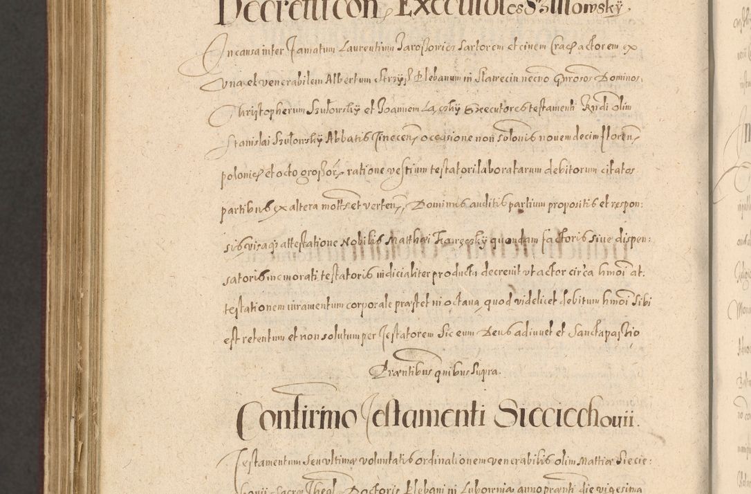Zdjęcie nr 1386 dla obiektu archiwalnego: Acta actorum causarum obligationum institutionum, decretorum, constitutionum, quietonum, resignonum, cessionum, accaeterarum, obseruonum tam iudicialium quam extraiudicialium coram Admondo Reverendo Domino Joanne Zerzynski Canonico, Vicario in Spiritualibus et Officiali generali Cracoviensis Iudice deputati per Illustrissimum ac Reverendissimum Dominum Martinum Szyszkowski Dei et Apostolice Sedis gratia Episcopum Cracoviensis ad Annum Domini Millesimum Sexcentesimum Decimum Septimum Indicatione quindecima Pontificus SS. D. N. D. Pauli Divina providentia Papae V. foeliciter moderni anno ipsus duodecimo continuantur