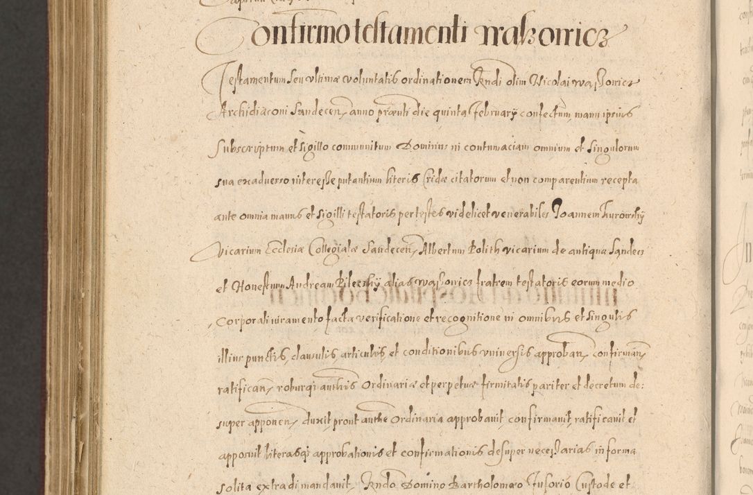 Zdjęcie nr 1384 dla obiektu archiwalnego: Acta actorum causarum obligationum institutionum, decretorum, constitutionum, quietonum, resignonum, cessionum, accaeterarum, obseruonum tam iudicialium quam extraiudicialium coram Admondo Reverendo Domino Joanne Zerzynski Canonico, Vicario in Spiritualibus et Officiali generali Cracoviensis Iudice deputati per Illustrissimum ac Reverendissimum Dominum Martinum Szyszkowski Dei et Apostolice Sedis gratia Episcopum Cracoviensis ad Annum Domini Millesimum Sexcentesimum Decimum Septimum Indicatione quindecima Pontificus SS. D. N. D. Pauli Divina providentia Papae V. foeliciter moderni anno ipsus duodecimo continuantur
