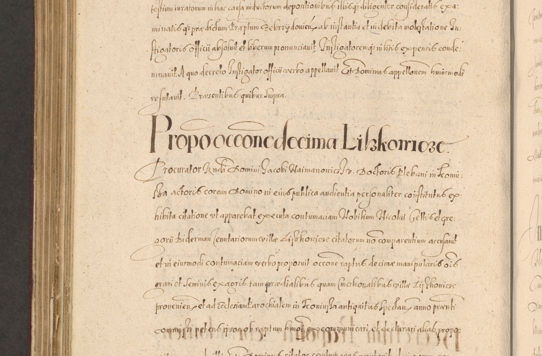 Zdjęcie nr 1380 dla obiektu archiwalnego: Acta actorum causarum obligationum institutionum, decretorum, constitutionum, quietonum, resignonum, cessionum, accaeterarum, obseruonum tam iudicialium quam extraiudicialium coram Admondo Reverendo Domino Joanne Zerzynski Canonico, Vicario in Spiritualibus et Officiali generali Cracoviensis Iudice deputati per Illustrissimum ac Reverendissimum Dominum Martinum Szyszkowski Dei et Apostolice Sedis gratia Episcopum Cracoviensis ad Annum Domini Millesimum Sexcentesimum Decimum Septimum Indicatione quindecima Pontificus SS. D. N. D. Pauli Divina providentia Papae V. foeliciter moderni anno ipsus duodecimo continuantur