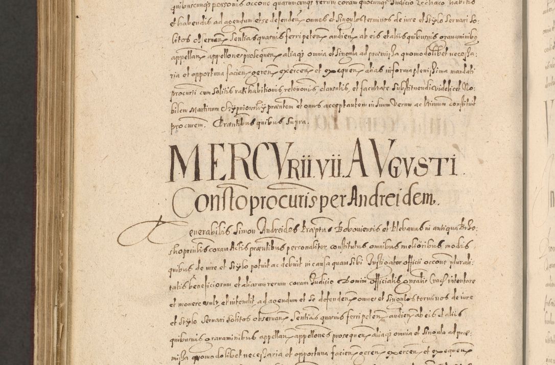 Zdjęcie nr 1362 dla obiektu archiwalnego: Acta actorum causarum obligationum institutionum, decretorum, constitutionum, quietonum, resignonum, cessionum, accaeterarum, obseruonum tam iudicialium quam extraiudicialium coram Admondo Reverendo Domino Joanne Zerzynski Canonico, Vicario in Spiritualibus et Officiali generali Cracoviensis Iudice deputati per Illustrissimum ac Reverendissimum Dominum Martinum Szyszkowski Dei et Apostolice Sedis gratia Episcopum Cracoviensis ad Annum Domini Millesimum Sexcentesimum Decimum Septimum Indicatione quindecima Pontificus SS. D. N. D. Pauli Divina providentia Papae V. foeliciter moderni anno ipsus duodecimo continuantur