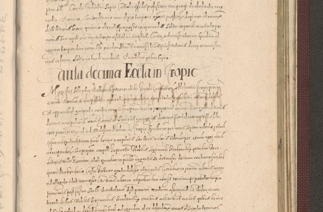 Zdjęcie nr 1361 dla obiektu archiwalnego: Acta actorum causarum obligationum institutionum, decretorum, constitutionum, quietonum, resignonum, cessionum, accaeterarum, obseruonum tam iudicialium quam extraiudicialium coram Admondo Reverendo Domino Joanne Zerzynski Canonico, Vicario in Spiritualibus et Officiali generali Cracoviensis Iudice deputati per Illustrissimum ac Reverendissimum Dominum Martinum Szyszkowski Dei et Apostolice Sedis gratia Episcopum Cracoviensis ad Annum Domini Millesimum Sexcentesimum Decimum Septimum Indicatione quindecima Pontificus SS. D. N. D. Pauli Divina providentia Papae V. foeliciter moderni anno ipsus duodecimo continuantur