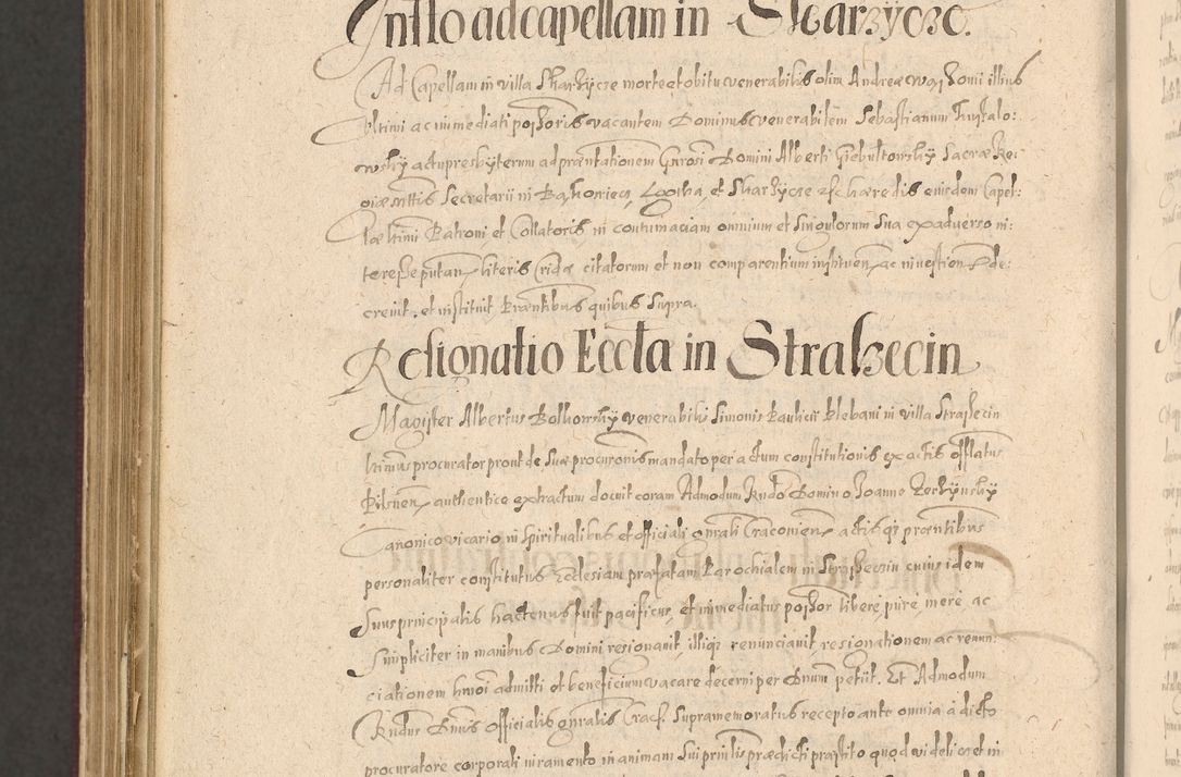 Zdjęcie nr 1360 dla obiektu archiwalnego: Acta actorum causarum obligationum institutionum, decretorum, constitutionum, quietonum, resignonum, cessionum, accaeterarum, obseruonum tam iudicialium quam extraiudicialium coram Admondo Reverendo Domino Joanne Zerzynski Canonico, Vicario in Spiritualibus et Officiali generali Cracoviensis Iudice deputati per Illustrissimum ac Reverendissimum Dominum Martinum Szyszkowski Dei et Apostolice Sedis gratia Episcopum Cracoviensis ad Annum Domini Millesimum Sexcentesimum Decimum Septimum Indicatione quindecima Pontificus SS. D. N. D. Pauli Divina providentia Papae V. foeliciter moderni anno ipsus duodecimo continuantur