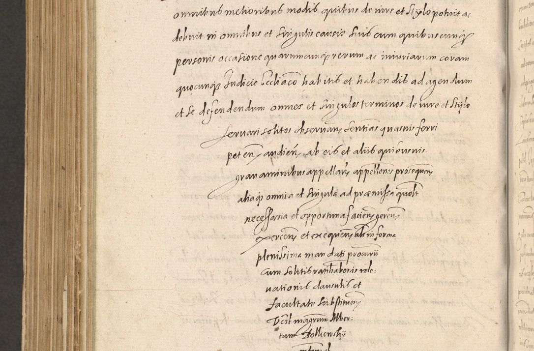 Zdjęcie nr 1350 dla obiektu archiwalnego: Acta actorum causarum obligationum institutionum, decretorum, constitutionum, quietonum, resignonum, cessionum, accaeterarum, obseruonum tam iudicialium quam extraiudicialium coram Admondo Reverendo Domino Joanne Zerzynski Canonico, Vicario in Spiritualibus et Officiali generali Cracoviensis Iudice deputati per Illustrissimum ac Reverendissimum Dominum Martinum Szyszkowski Dei et Apostolice Sedis gratia Episcopum Cracoviensis ad Annum Domini Millesimum Sexcentesimum Decimum Septimum Indicatione quindecima Pontificus SS. D. N. D. Pauli Divina providentia Papae V. foeliciter moderni anno ipsus duodecimo continuantur