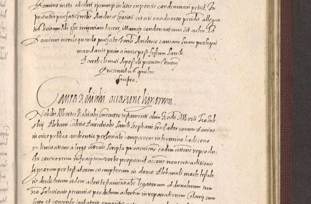 Zdjęcie nr 1347 dla obiektu archiwalnego: Acta actorum causarum obligationum institutionum, decretorum, constitutionum, quietonum, resignonum, cessionum, accaeterarum, obseruonum tam iudicialium quam extraiudicialium coram Admondo Reverendo Domino Joanne Zerzynski Canonico, Vicario in Spiritualibus et Officiali generali Cracoviensis Iudice deputati per Illustrissimum ac Reverendissimum Dominum Martinum Szyszkowski Dei et Apostolice Sedis gratia Episcopum Cracoviensis ad Annum Domini Millesimum Sexcentesimum Decimum Septimum Indicatione quindecima Pontificus SS. D. N. D. Pauli Divina providentia Papae V. foeliciter moderni anno ipsus duodecimo continuantur
