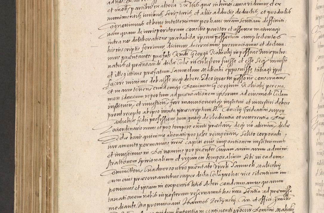 Zdjęcie nr 1344 dla obiektu archiwalnego: Acta actorum causarum obligationum institutionum, decretorum, constitutionum, quietonum, resignonum, cessionum, accaeterarum, obseruonum tam iudicialium quam extraiudicialium coram Admondo Reverendo Domino Joanne Zerzynski Canonico, Vicario in Spiritualibus et Officiali generali Cracoviensis Iudice deputati per Illustrissimum ac Reverendissimum Dominum Martinum Szyszkowski Dei et Apostolice Sedis gratia Episcopum Cracoviensis ad Annum Domini Millesimum Sexcentesimum Decimum Septimum Indicatione quindecima Pontificus SS. D. N. D. Pauli Divina providentia Papae V. foeliciter moderni anno ipsus duodecimo continuantur