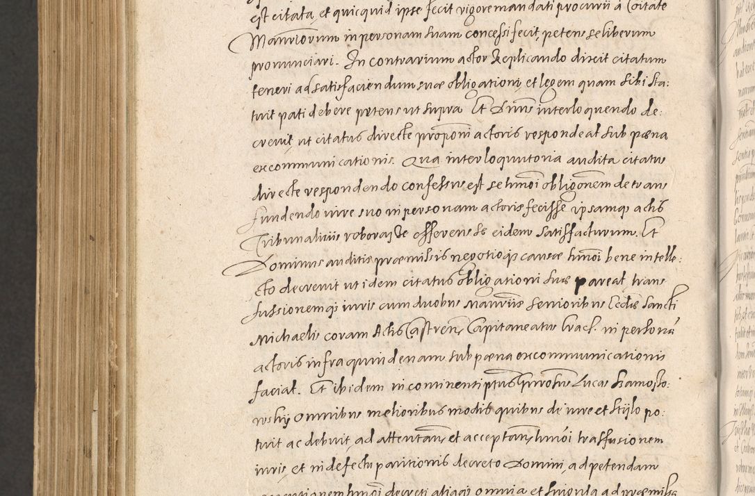 Zdjęcie nr 1340 dla obiektu archiwalnego: Acta actorum causarum obligationum institutionum, decretorum, constitutionum, quietonum, resignonum, cessionum, accaeterarum, obseruonum tam iudicialium quam extraiudicialium coram Admondo Reverendo Domino Joanne Zerzynski Canonico, Vicario in Spiritualibus et Officiali generali Cracoviensis Iudice deputati per Illustrissimum ac Reverendissimum Dominum Martinum Szyszkowski Dei et Apostolice Sedis gratia Episcopum Cracoviensis ad Annum Domini Millesimum Sexcentesimum Decimum Septimum Indicatione quindecima Pontificus SS. D. N. D. Pauli Divina providentia Papae V. foeliciter moderni anno ipsus duodecimo continuantur