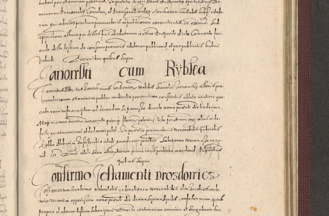Zdjęcie nr 1325 dla obiektu archiwalnego: Acta actorum causarum obligationum institutionum, decretorum, constitutionum, quietonum, resignonum, cessionum, accaeterarum, obseruonum tam iudicialium quam extraiudicialium coram Admondo Reverendo Domino Joanne Zerzynski Canonico, Vicario in Spiritualibus et Officiali generali Cracoviensis Iudice deputati per Illustrissimum ac Reverendissimum Dominum Martinum Szyszkowski Dei et Apostolice Sedis gratia Episcopum Cracoviensis ad Annum Domini Millesimum Sexcentesimum Decimum Septimum Indicatione quindecima Pontificus SS. D. N. D. Pauli Divina providentia Papae V. foeliciter moderni anno ipsus duodecimo continuantur