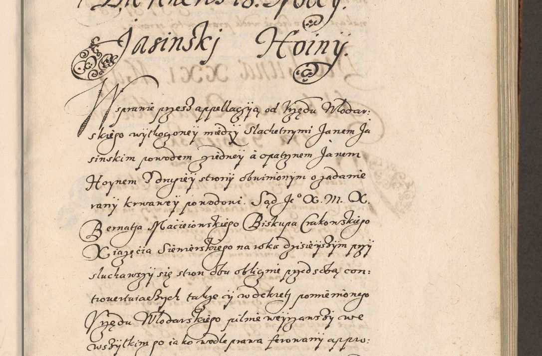 Zdjęcie nr 92 dla obiektu archiwalnego: Acta foris saecularis coram R. D. Bernardo Maciejowski, episcopo Cracoviensi, duce Severiensis ex annis 1600 - 1606.