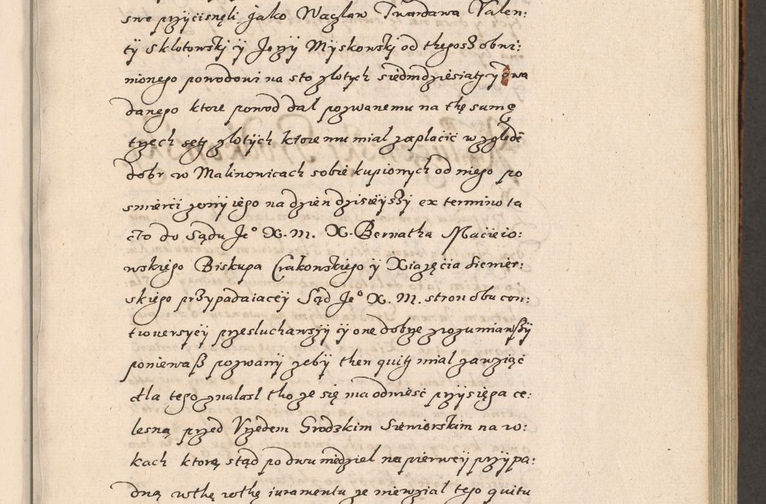 Zdjęcie nr 86 dla obiektu archiwalnego: Acta foris saecularis coram R. D. Bernardo Maciejowski, episcopo Cracoviensi, duce Severiensis ex annis 1600 - 1606.