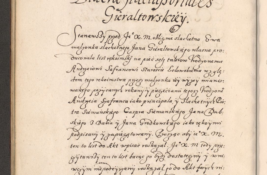 Zdjęcie nr 67 dla obiektu archiwalnego: Acta foris saecularis coram R. D. Bernardo Maciejowski, episcopo Cracoviensi, duce Severiensis ex annis 1600 - 1606.