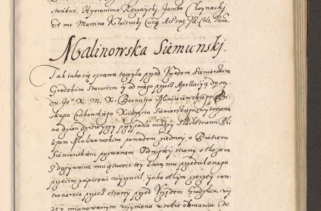 Zdjęcie nr 64 dla obiektu archiwalnego: Acta foris saecularis coram R. D. Bernardo Maciejowski, episcopo Cracoviensi, duce Severiensis ex annis 1600 - 1606.
