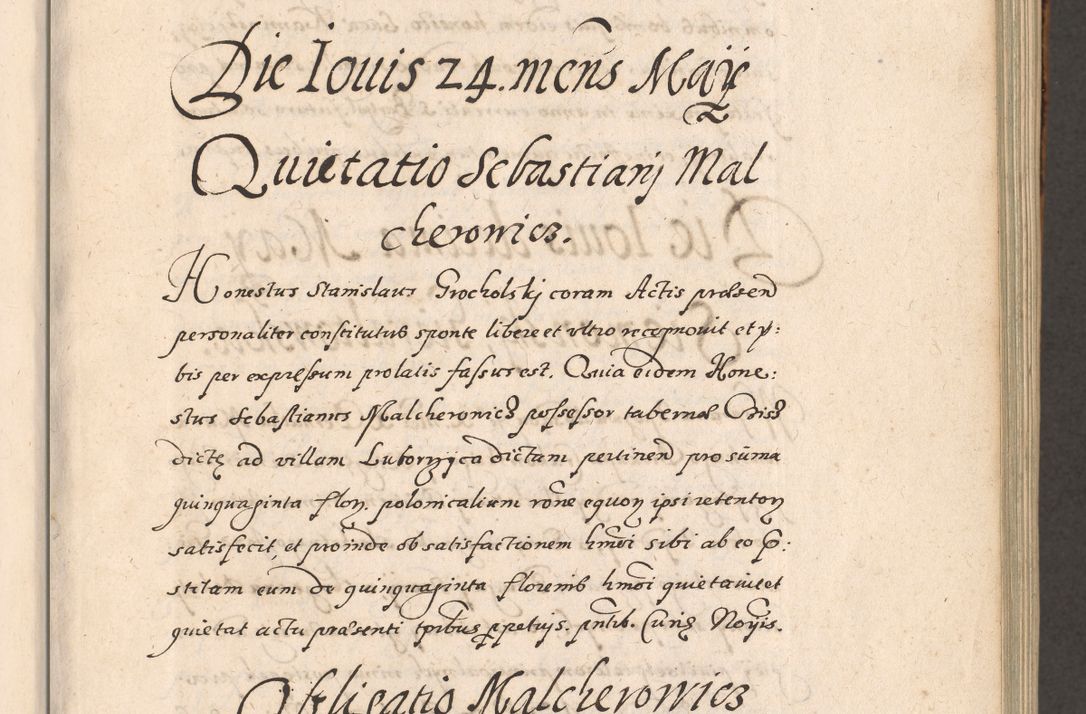 Zdjęcie nr 56 dla obiektu archiwalnego: Acta foris saecularis coram R. D. Bernardo Maciejowski, episcopo Cracoviensi, duce Severiensis ex annis 1600 - 1606.