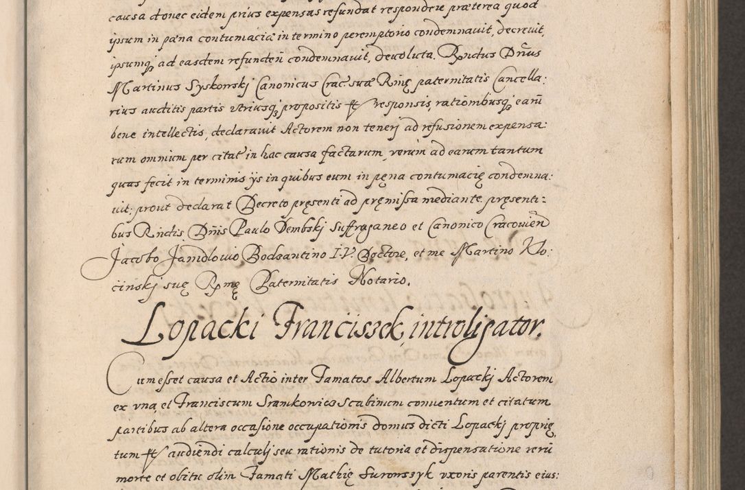 Zdjęcie nr 8 dla obiektu archiwalnego: Acta foris saecularis coram R. D. Bernardo Maciejowski, episcopo Cracoviensi, duce Severiensis ex annis 1600 - 1606.