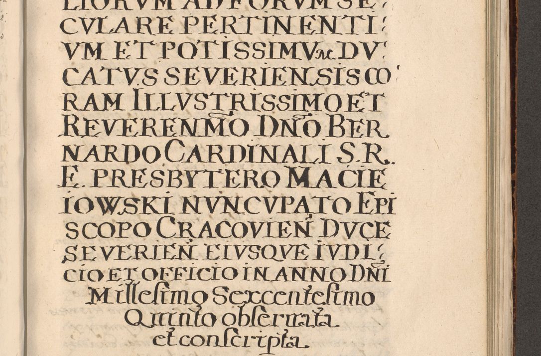 Zdjęcie nr 732 dla obiektu archiwalnego: Acta foris saecularis coram R. D. Bernardo Maciejowski, episcopo Cracoviensi, duce Severiensis ex annis 1600 - 1606.